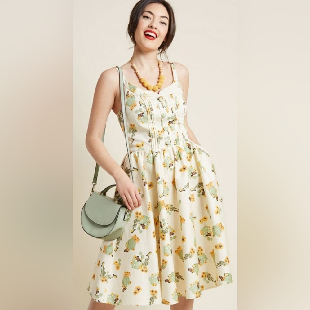 Voodoo Vixen Cactus Print Dress, Size - Medium